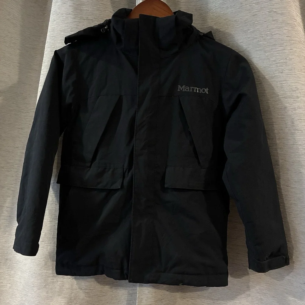 MARMOT Kid's Down Fill Jacket Black Size Small Outdoor